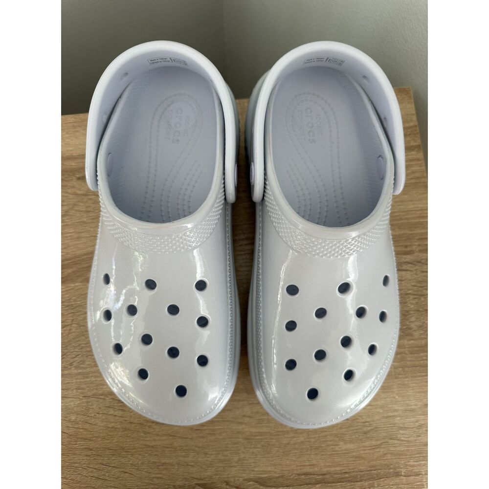 Crocs Unisex Stomp High Shine Clog Dreamscape Light Blue Shoe Size 8 - Picture 5 of 9
